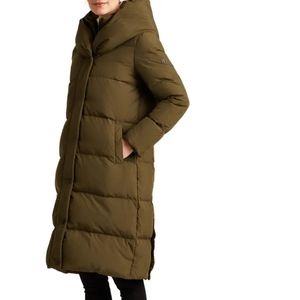 Ralph Lauren Pillow Collar Hooded Puffer Coat